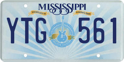 MS license plate YTG561