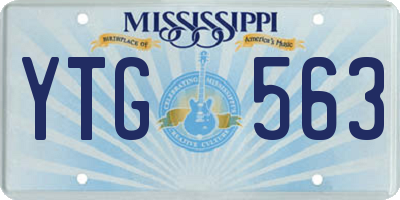 MS license plate YTG563