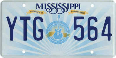 MS license plate YTG564