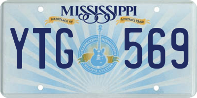 MS license plate YTG569