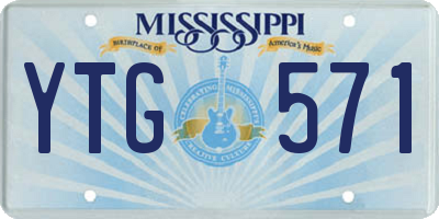 MS license plate YTG571