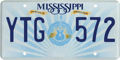 MS license plate YTG572