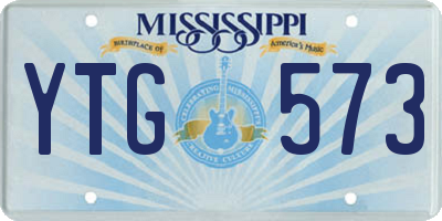 MS license plate YTG573