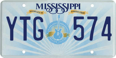 MS license plate YTG574