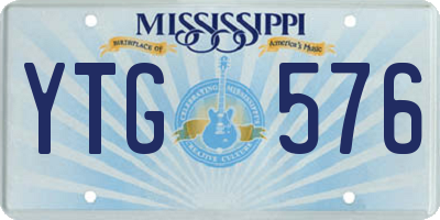 MS license plate YTG576