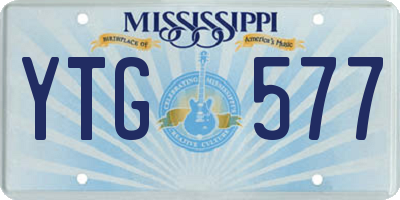 MS license plate YTG577