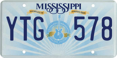 MS license plate YTG578
