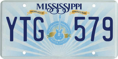MS license plate YTG579