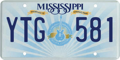 MS license plate YTG581