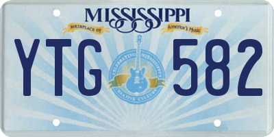 MS license plate YTG582