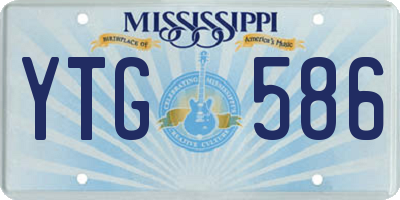 MS license plate YTG586