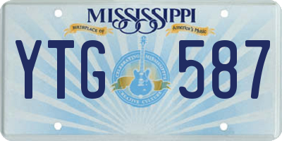 MS license plate YTG587