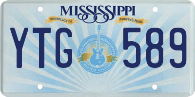 MS license plate YTG589