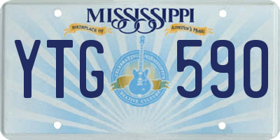 MS license plate YTG590