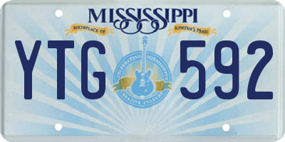 MS license plate YTG592