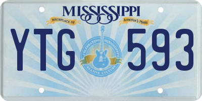 MS license plate YTG593