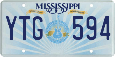MS license plate YTG594