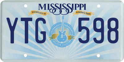MS license plate YTG598