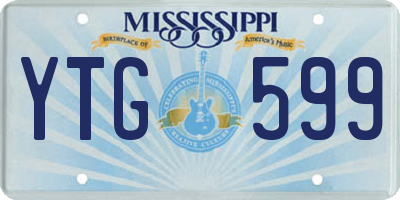 MS license plate YTG599