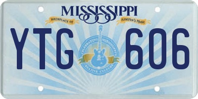 MS license plate YTG606