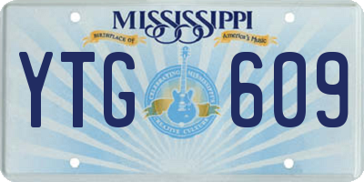 MS license plate YTG609