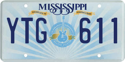 MS license plate YTG611