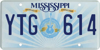 MS license plate YTG614