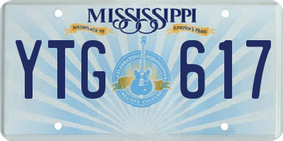 MS license plate YTG617