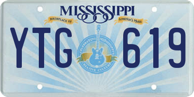 MS license plate YTG619