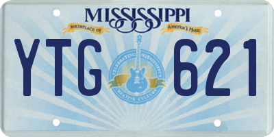MS license plate YTG621
