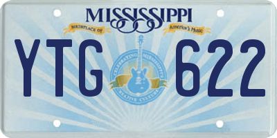 MS license plate YTG622