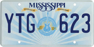 MS license plate YTG623