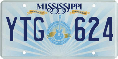 MS license plate YTG624