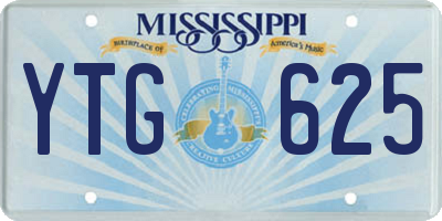 MS license plate YTG625