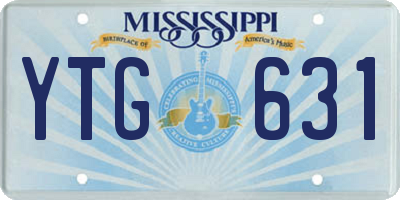 MS license plate YTG631