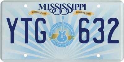 MS license plate YTG632