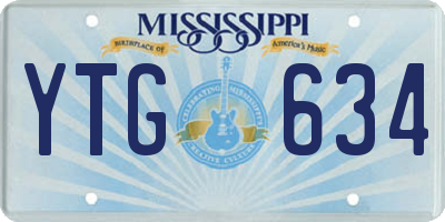MS license plate YTG634