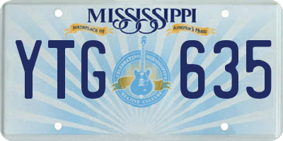 MS license plate YTG635