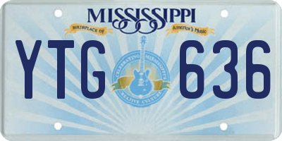 MS license plate YTG636