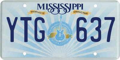 MS license plate YTG637
