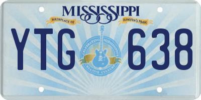 MS license plate YTG638
