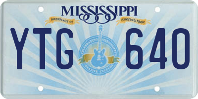 MS license plate YTG640