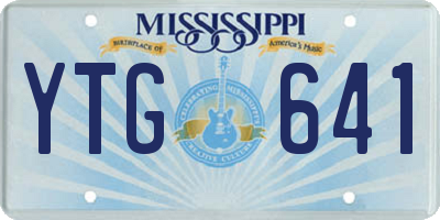MS license plate YTG641