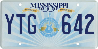 MS license plate YTG642