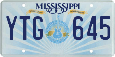 MS license plate YTG645