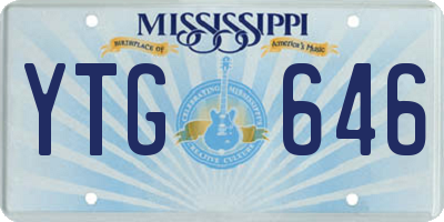 MS license plate YTG646