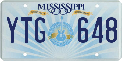 MS license plate YTG648