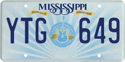 MS license plate YTG649
