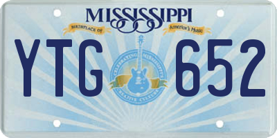 MS license plate YTG652