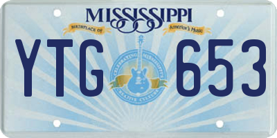 MS license plate YTG653